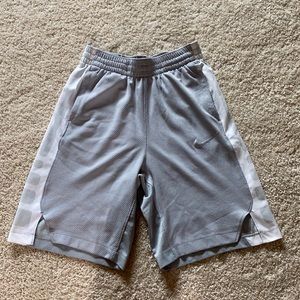 Grey Nike elite basketball shorts